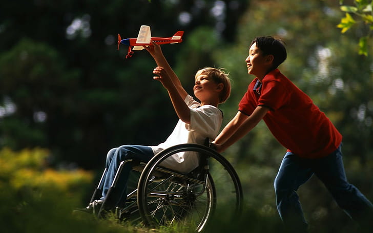 Children Disabled Toys Outdoors Wallpaper Preview
